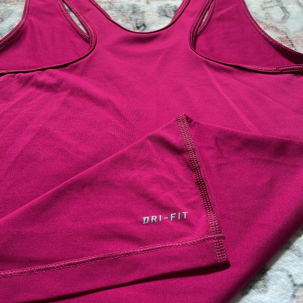 Nike Pro Dry Fit Tank Top (small raspberry pink)